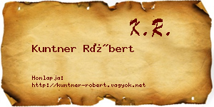 Kuntner Róbert névjegykártya