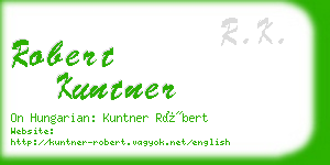 robert kuntner business card